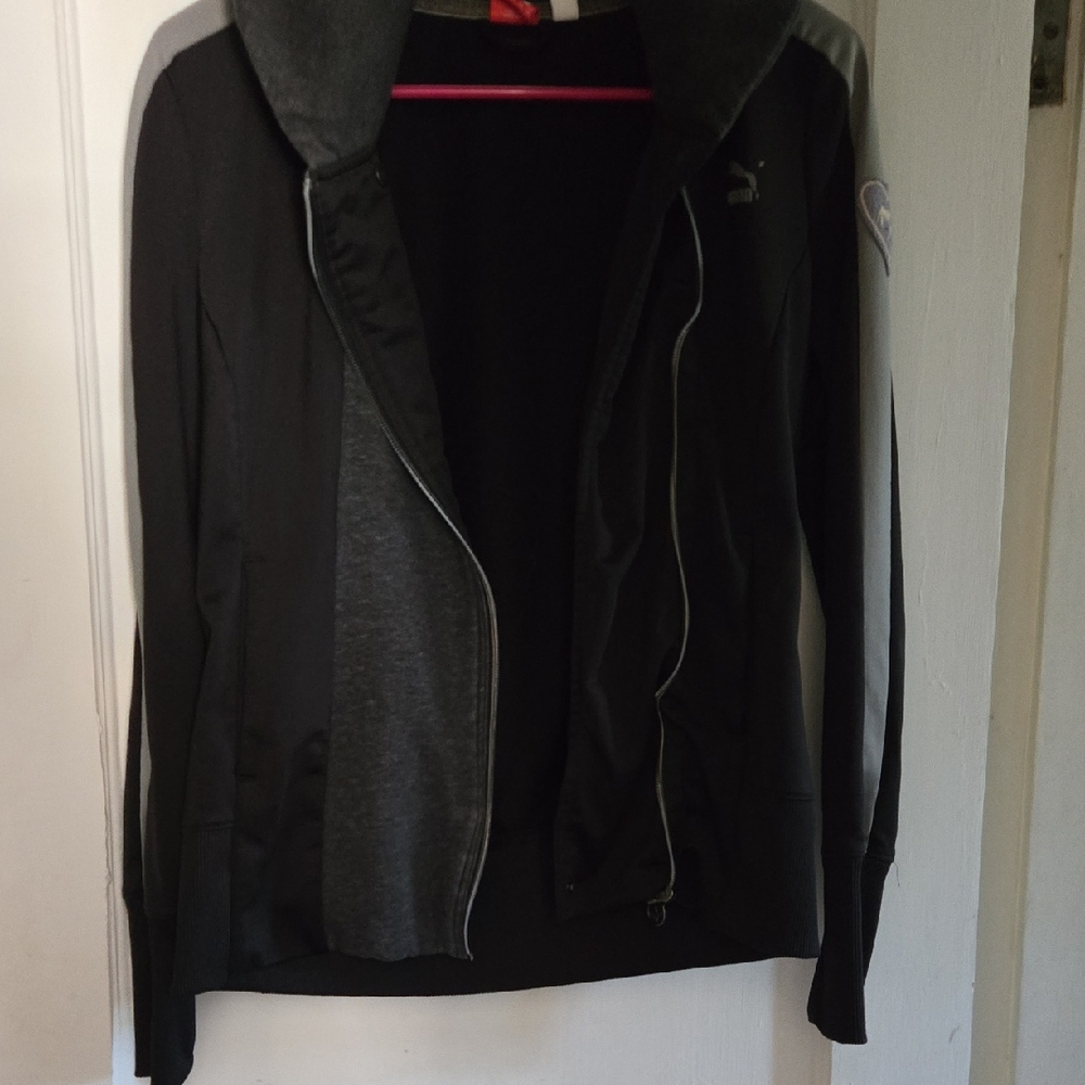 Puma Black and Gray Women's Jacket